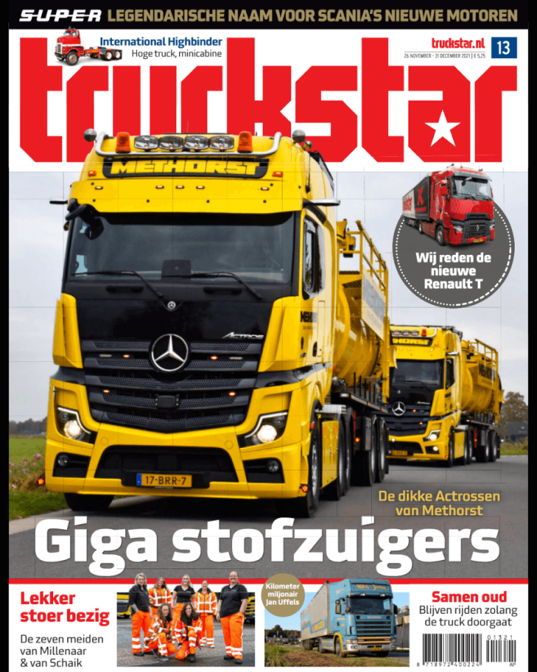 PRIMEUR: Methorst Zuigtechniek op de cover van Truckstar!